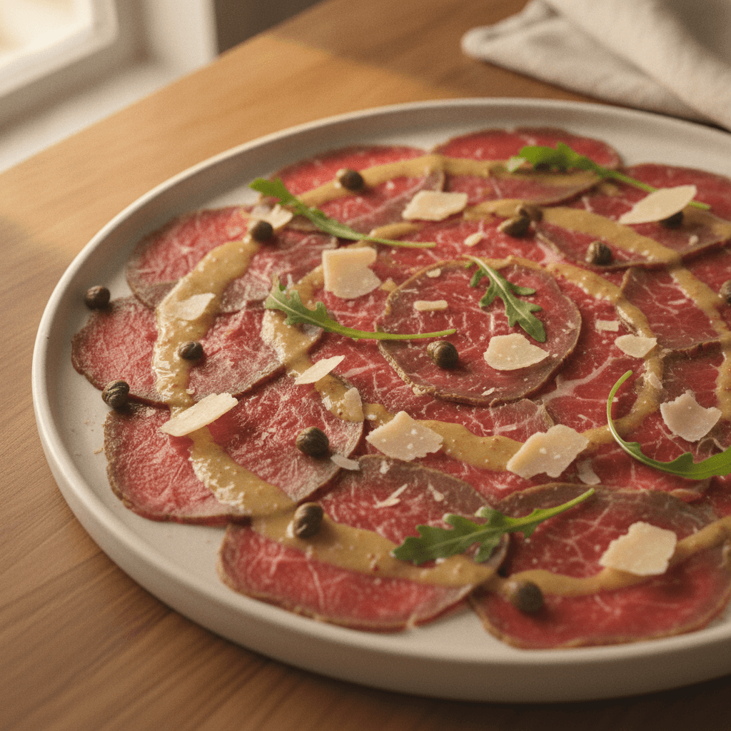 Carpaccio de Carne com Alcaparras