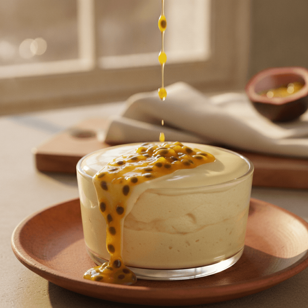 Mousse de Maracujá com Chocolate Branco