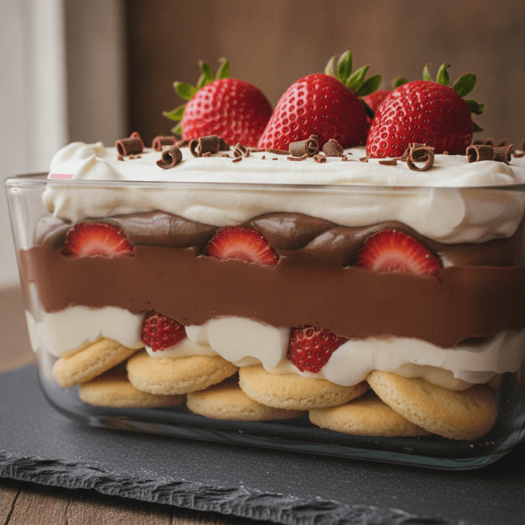 Pavê de Chocolate e Morango